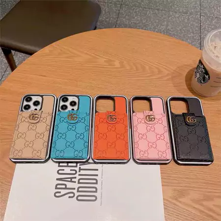 gucci embossed leather card holder two - tone iphone case