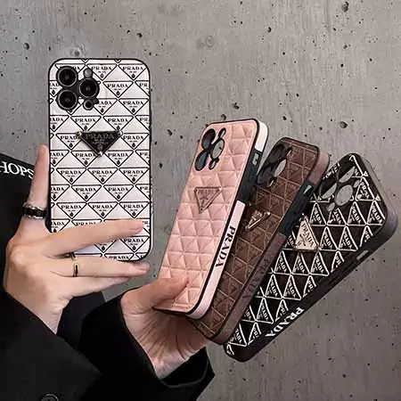 prada four - color quilted prada logo iphone case