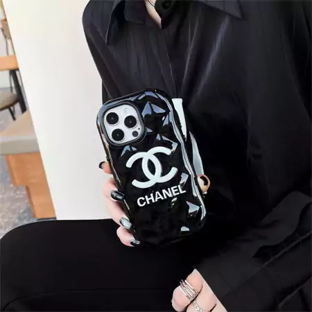 chanel classic black and white iphone case with round buttons