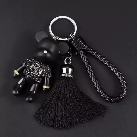 Chrome Hearts aggressive bear keychain