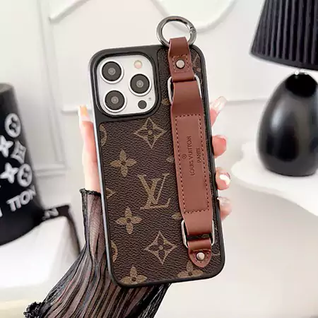 louis vuitton leather - covered dauphine wrist strap iphone case