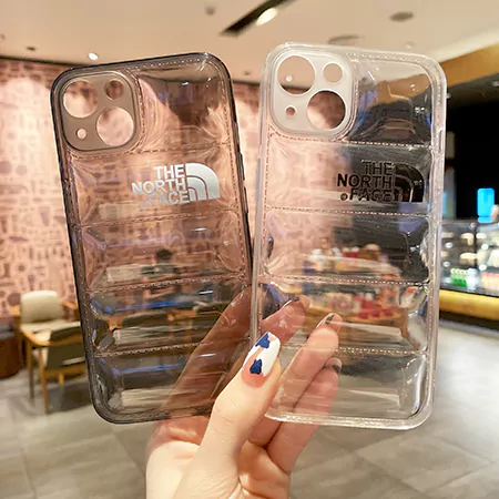 the north face transparent down jacket inspired iphone case