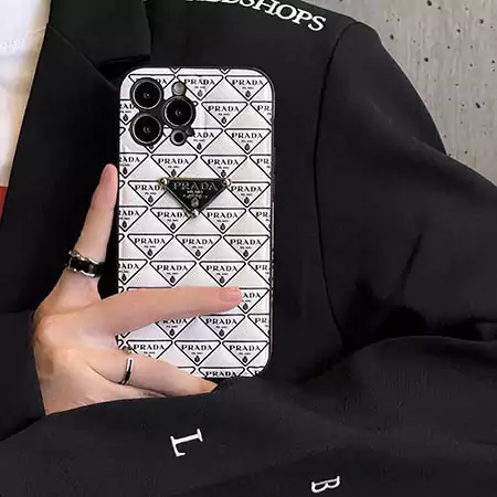 prada four - color quilted prada logo iphone case