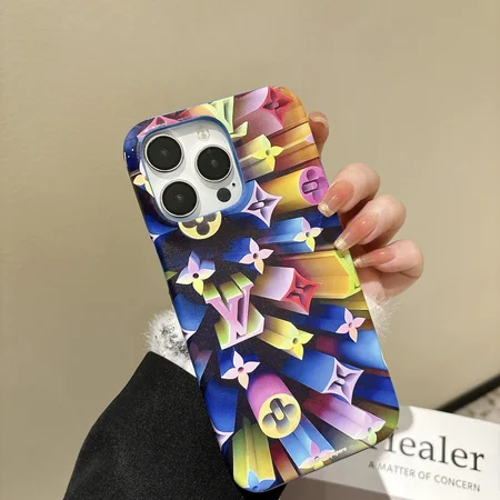 LV iridescent 3D graffiti phone case