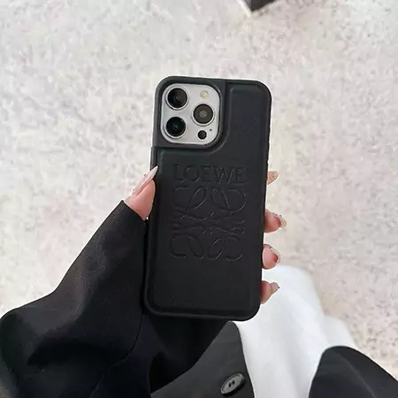 loewe leather embossed iphone case