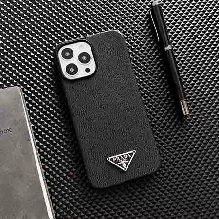 prada black leather iphone 16/16pro/pro max case