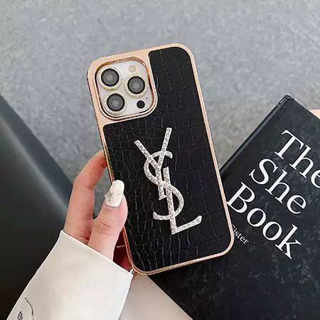 ysl rhinestone - embellished logo iphone case