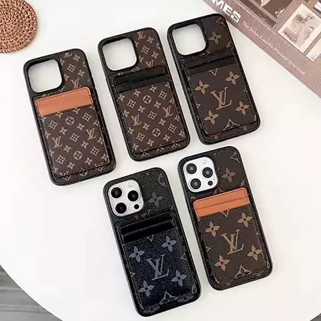 louis vuitton minimalist - style double - layer card - holder iphone case