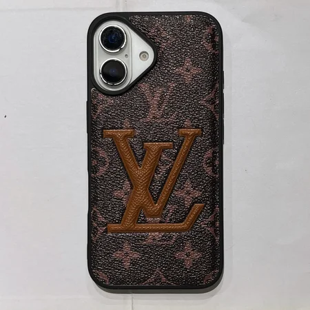 Leather LV large logo phone case