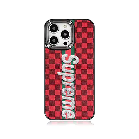 supreme strong magnetic side - sticker carbon fiber pattern hot - stamped silver electroplating iphone case