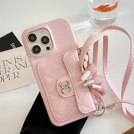 chanel card holder iphone case with lanyard