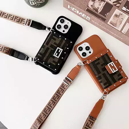 fendi studded card holder cross - body iphone case