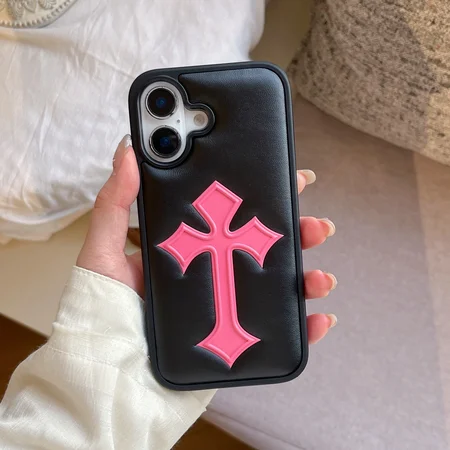 Chrome Hearts - inspired leather iPhone case