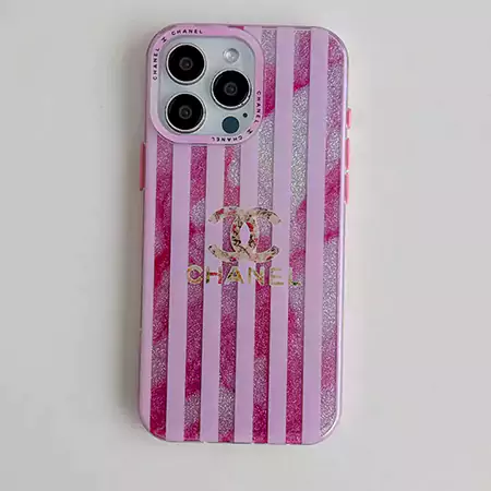 chanel pink flower horizontal stripes vertical stripes iphone case