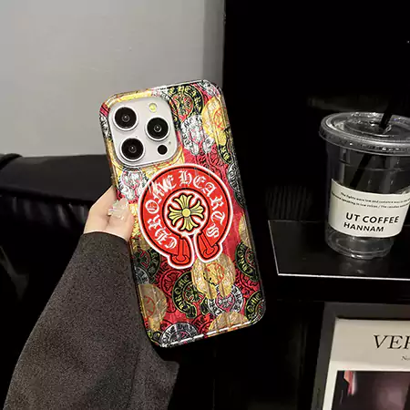 chrome hearts cross motif iphone case