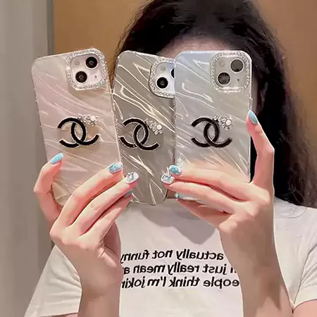 chanel diamond - accented pleated iphone case