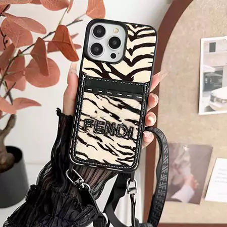 fendi leopard print card holder cross - body iphone case