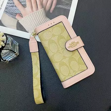 coach premium wallet style card holder iphone case