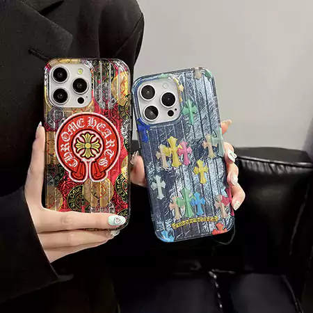 chrome hearts cross motif iphone case