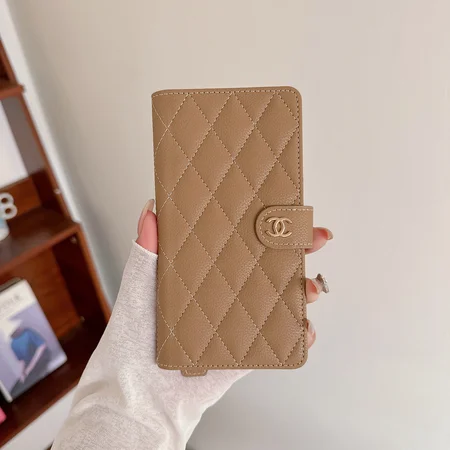 chanel magnetic quilted embroidered wrist leather iphone case
