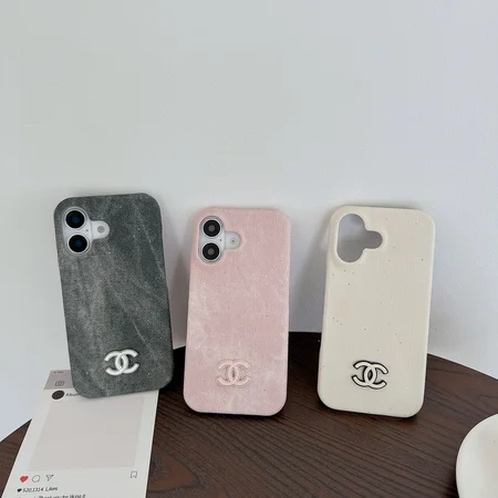 chanel glitter denim various - sized logos iphone case