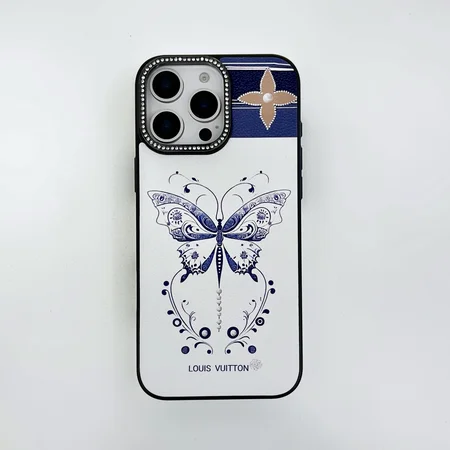 LV sparkling diamond - encrusted lens phone case