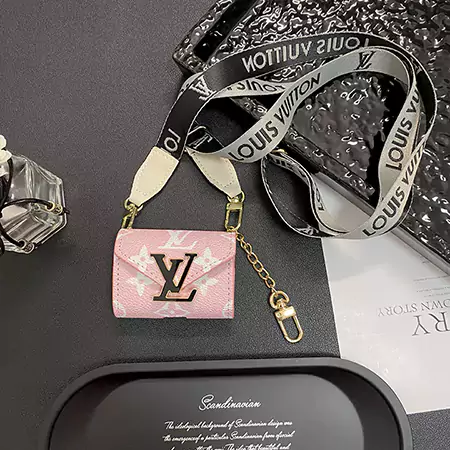 LV - inspired monogram black large - buckle AirPods case