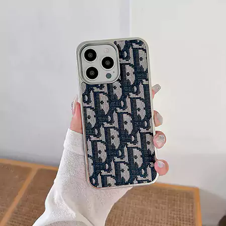 dior electroplated silver fabric iphone case