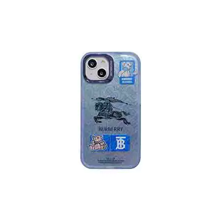 burberry semi-transparent bear iphone 16/16pro/pro max case