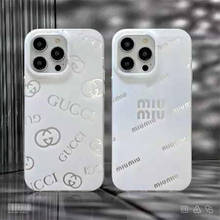gucci miumiu white - theme printed logo iphone case