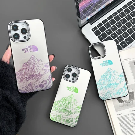the north face three - tone silver iphone case