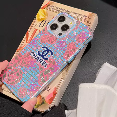 chanel blue checkered patchwork iphone case