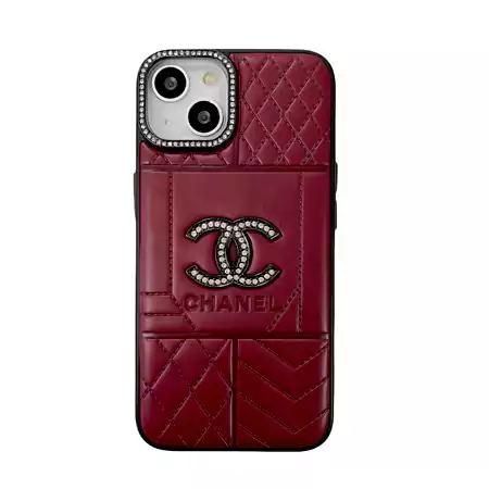 chanel limited - edition quilted embossed iphone case with diamond - adorned camera lens