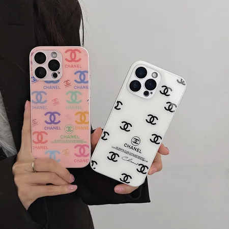 chanel pink and white multiple - logo petit - style iphone case