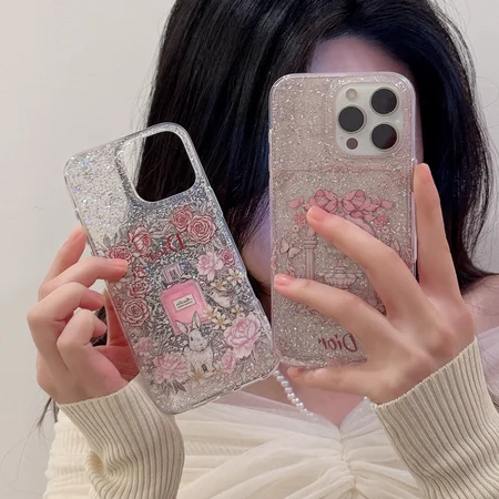 dior perfume bottle glitter iphone case