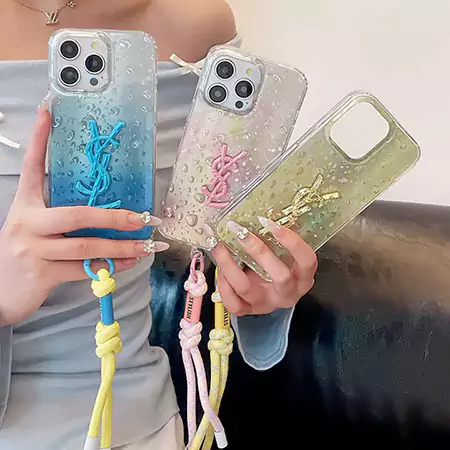 yves saint laurent colorful gradient droplet bracelet iphone case