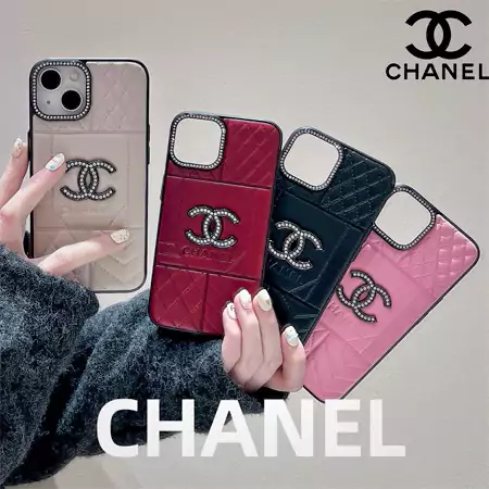chanel limited - edition quilted embossed iphone case with diamond - adorned camera lens