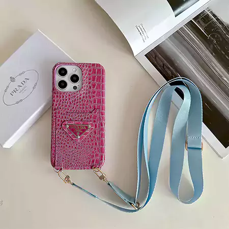 prada crocodile embossed crossbody card holder iphone case