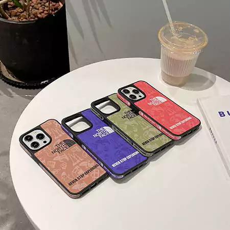 the north face 4 color logo iphone case