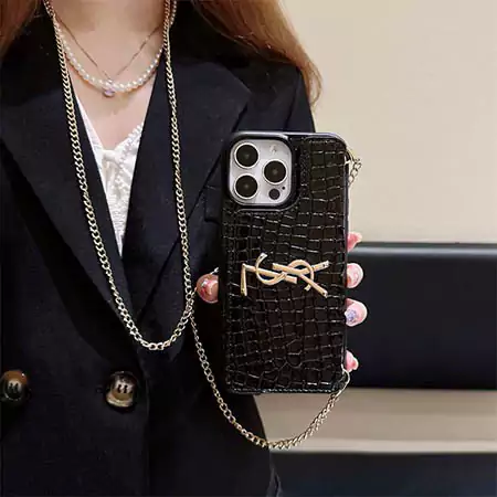 ysl crocodile - embossed cross - body card - slot iphone case