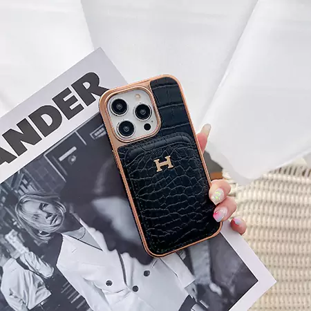 hermes electroplated alligator - print card holder iphone case