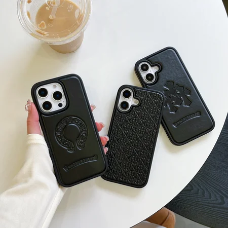 chrome hearts leather iphone case