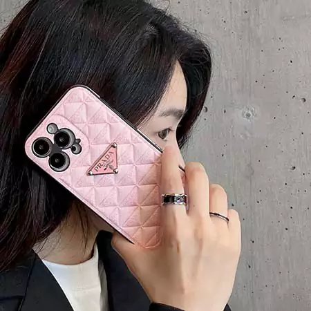 prada four - color quilted prada logo iphone case