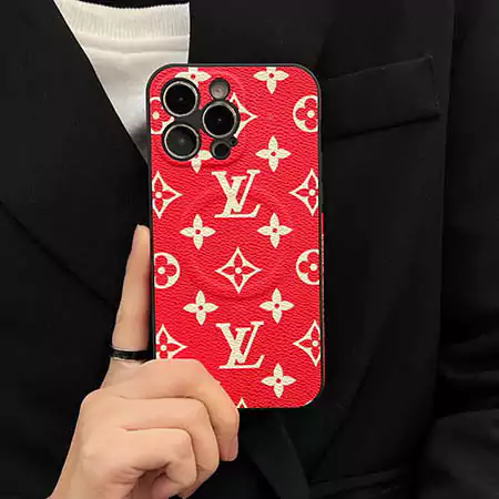 louis vuitton classic red monogram magnetic single iphone case