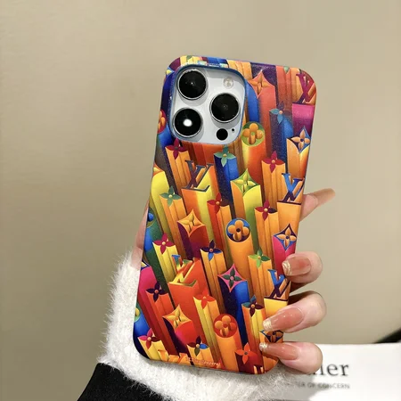 LV iridescent 3D graffiti phone case