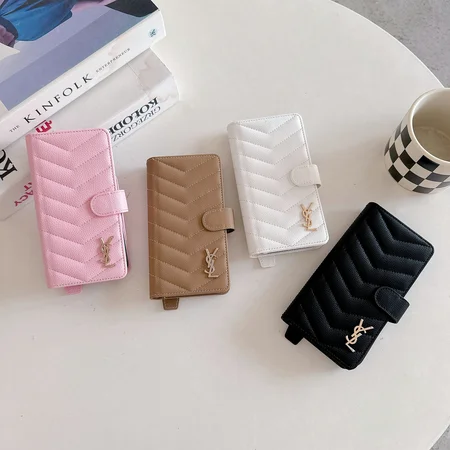 magnetic v shaped embroidered wrist leather ysl iphone case