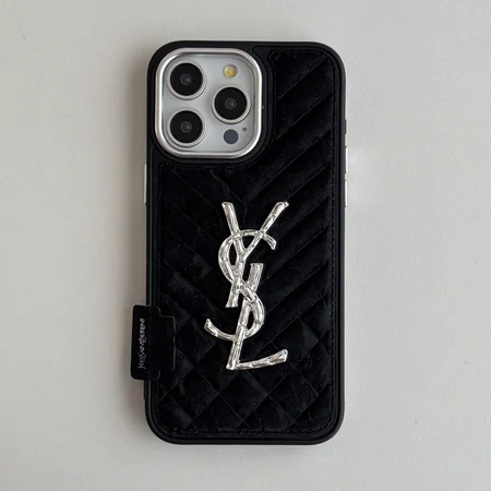 ysl multi-color crystal snow velvet iphone 16/16pro/pro max case