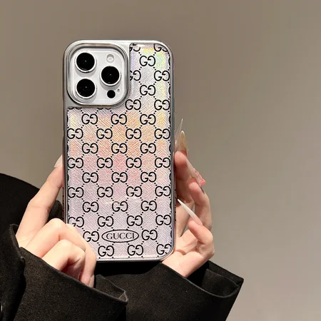 gucci holographic mini-logo iphone 16/16pro/pro max case