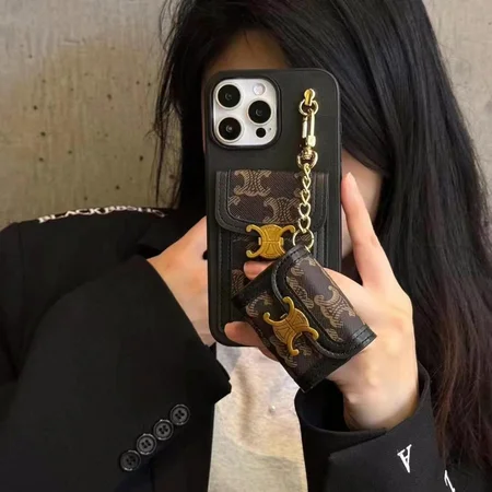 celine classic pattern cardholder airpods case iphone 16/16pro/pro max case