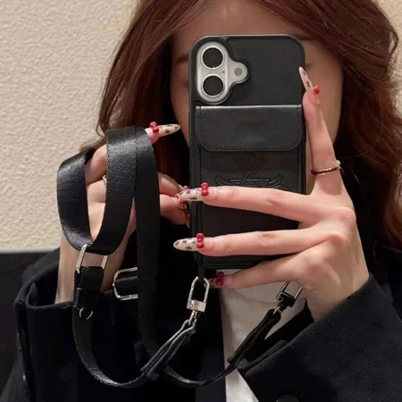 chrome hearts cardholder crossbody iphone 16/16pro/pro max case